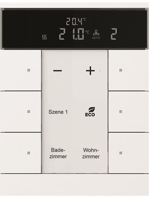 KNX Raumtemperaturregler 6-fach Busch-Tenton studiow