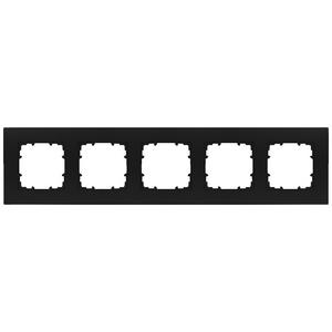 DELTA miro Rahmen 5-fach Farbe Soft schwarz Abmessungen 374x90 mm