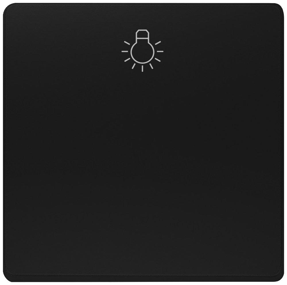DELTA i-system Soft schwarz Wippe mit Symbol Licht für Taster 55x55mm
