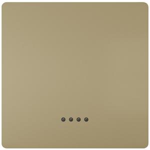 Style Wippschalter 68x68 mm Universalschalter Druckknopf 1f Mittelpos Malt Gold