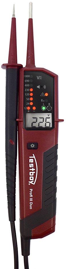 Zweipoliger Spannungsprüfer mit höchster Sicherheit CAT IV / 1000 V