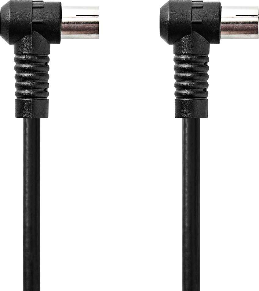 Koaxial Kabel vernickelt 120 dB 75 Ohm 4-fach geschirmt 1,5 m schwarz