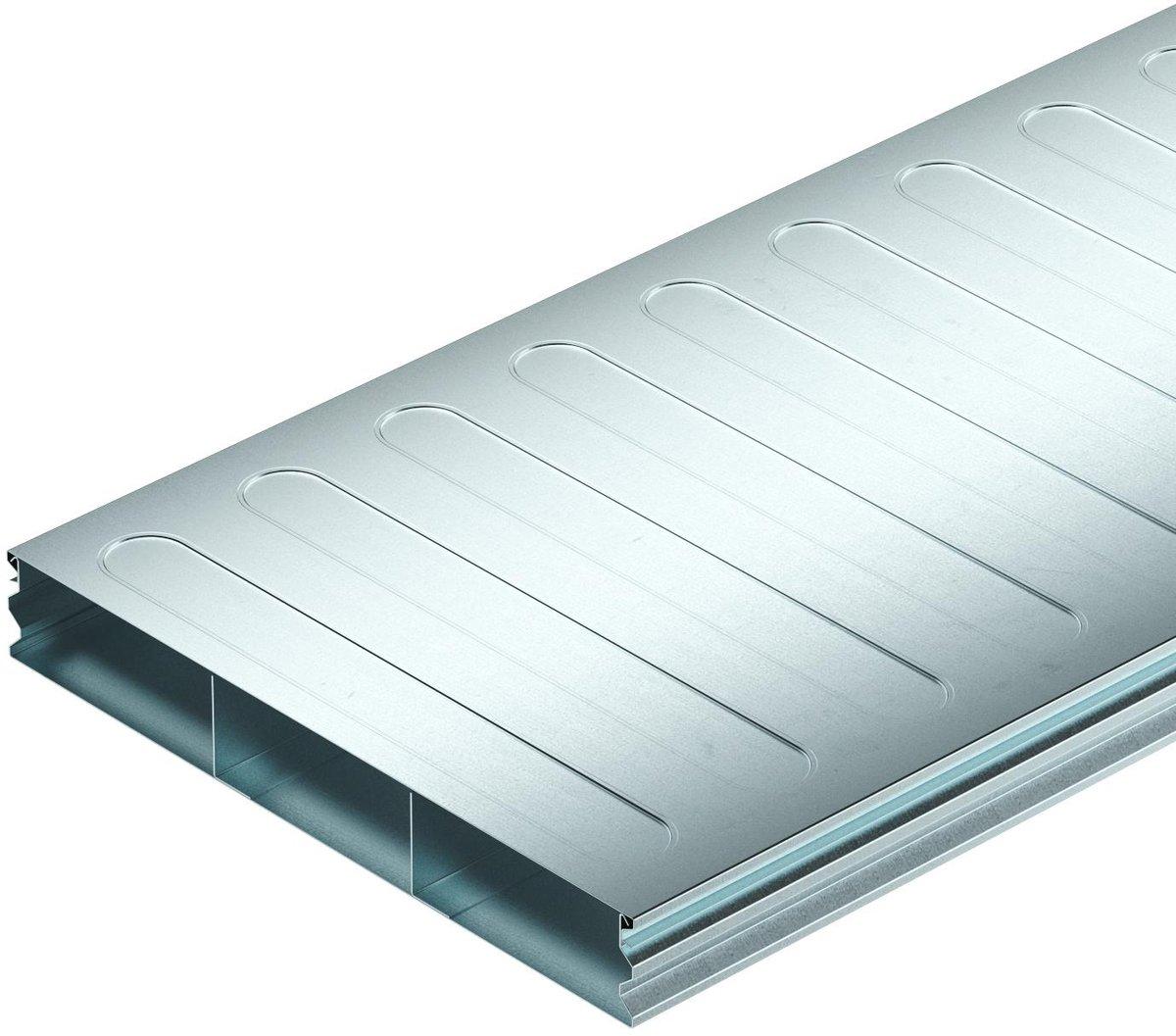 Unterflurkanal 2-teilig 3-zügig 2000x350x48 mm Stahl bandverzinkt