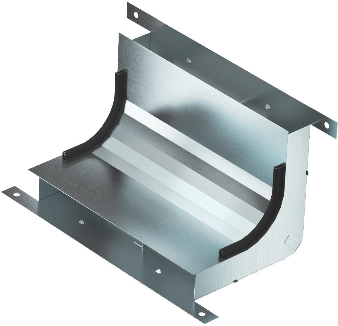 Vertikalkrümmer 2-zügig für EÜK-2 330x177,7x177,7 mm Kanalhöhe 38 mm