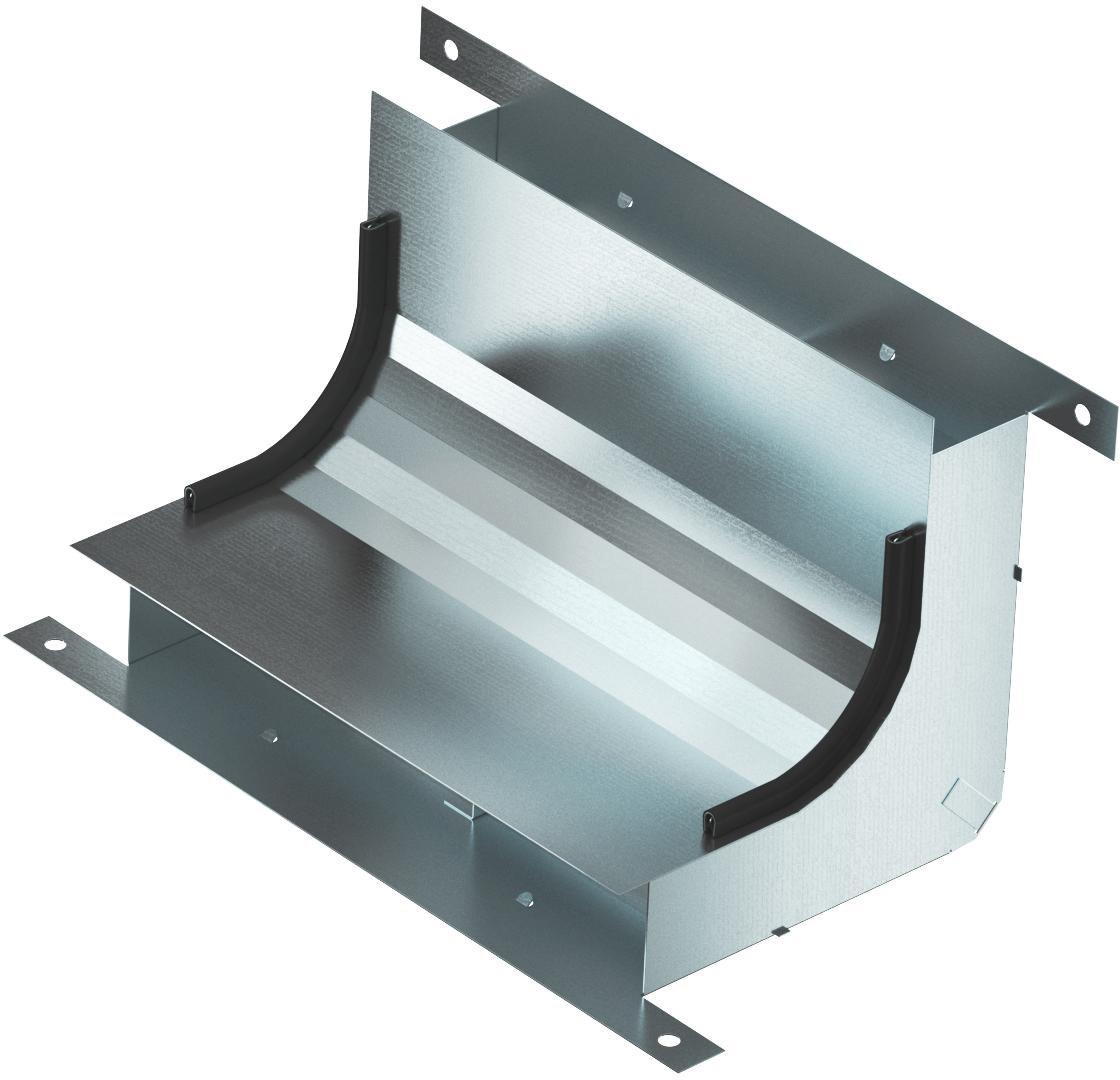 Vertikalkrümmer 2-zügig für EÜK-2 330x177,7x177,7 mm Kanalhöhe 48 mm