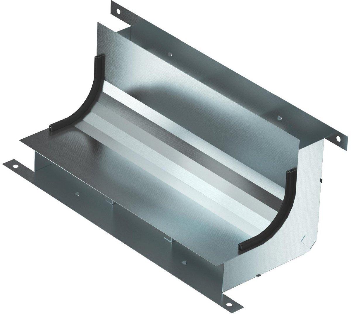 Vertikalkrümmer 3-zügig für EÜK-2 430x177,7x177,7 mm Kanalhöhe 48 mm
