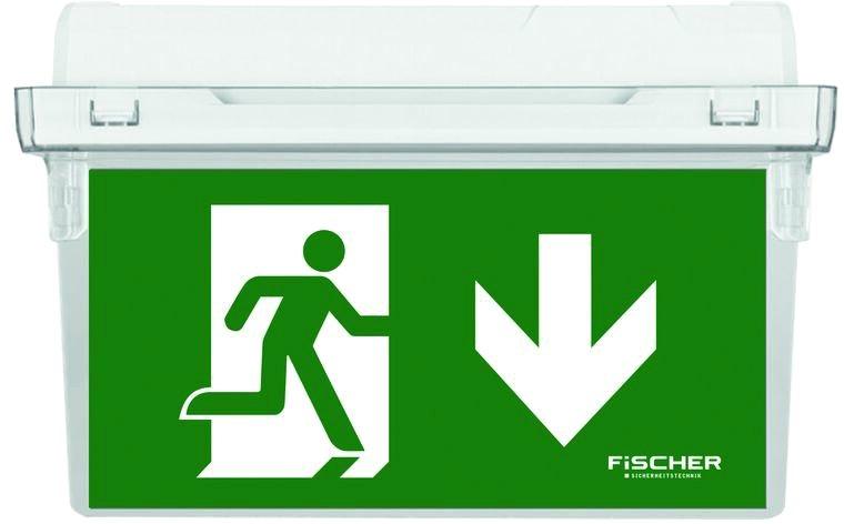 Piktogrammscheibe unten/weiß Exit-S