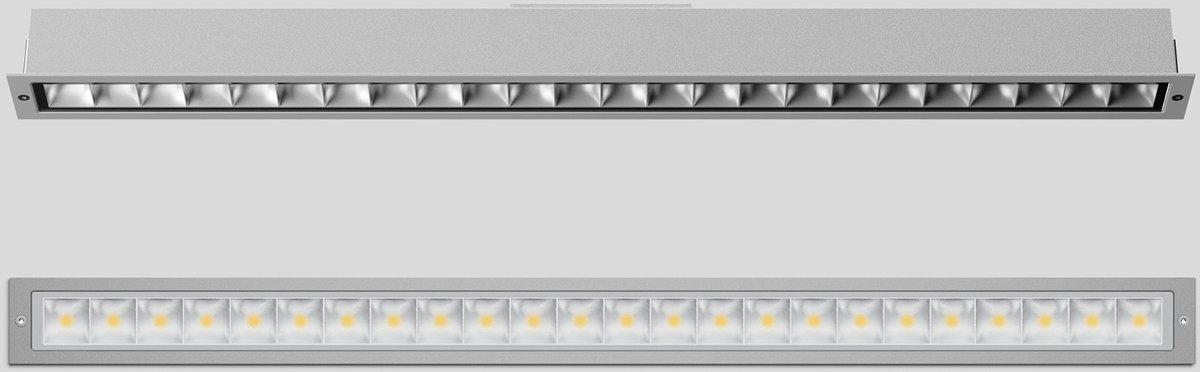 Deckeneinbau-Tiefstrahler für den Innen- und  Außenbereich Silber 3000 K