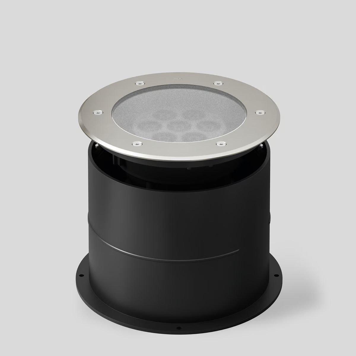 Bodeneinbauleuchte Edelstahl matt Ø 355 x 255 mm