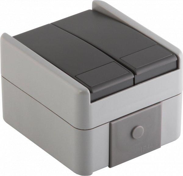 Serienschalter IP44 10 AX 250 V grau