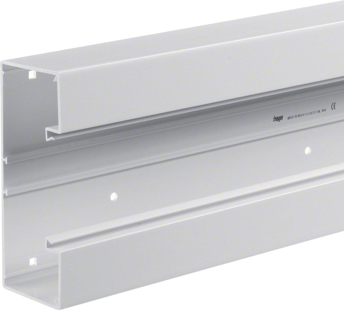 Brüstungskanalunterteil tehalit. BRP 65x170 mm PVC verkehrsweiß