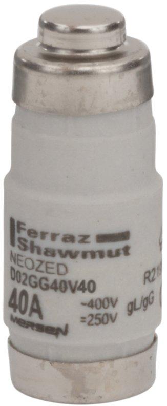 NEOZED Sicherung D02 400VAC/250VDC 40A gG schwarz