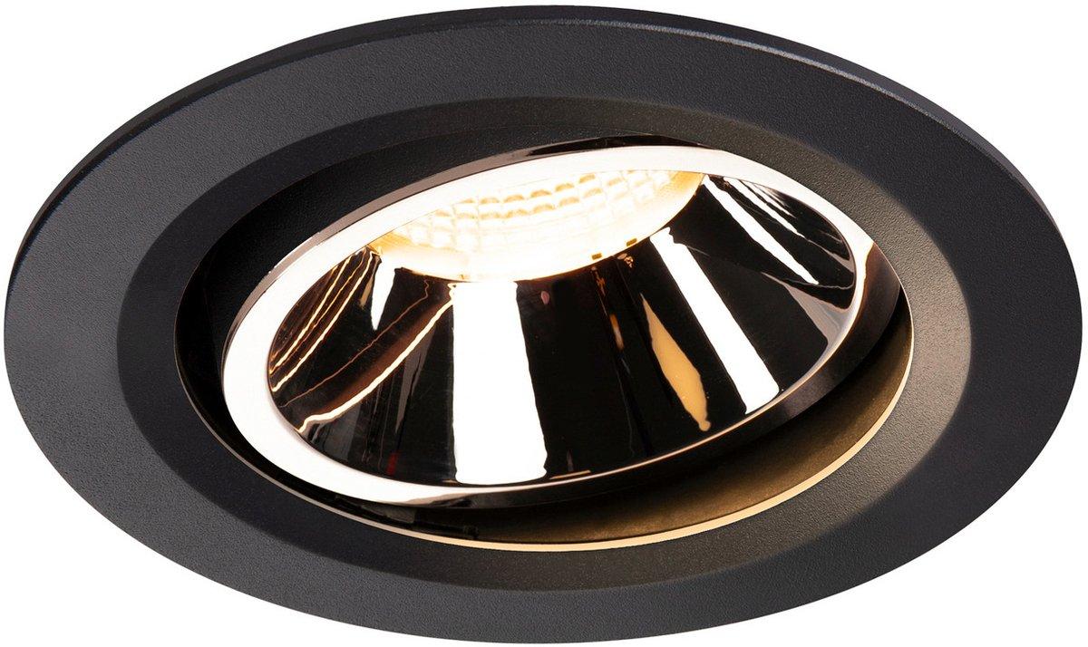 NUMINOS MOVE DL L LED Deckeneinbauleuchte schwarz/chrom 3000K 40° dreh/schwenk
