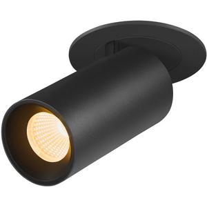 NUMINOS PROJECTOR S Deckeneinbauleuchte 3000 K 55° zylindrisch schwarz/schwarz