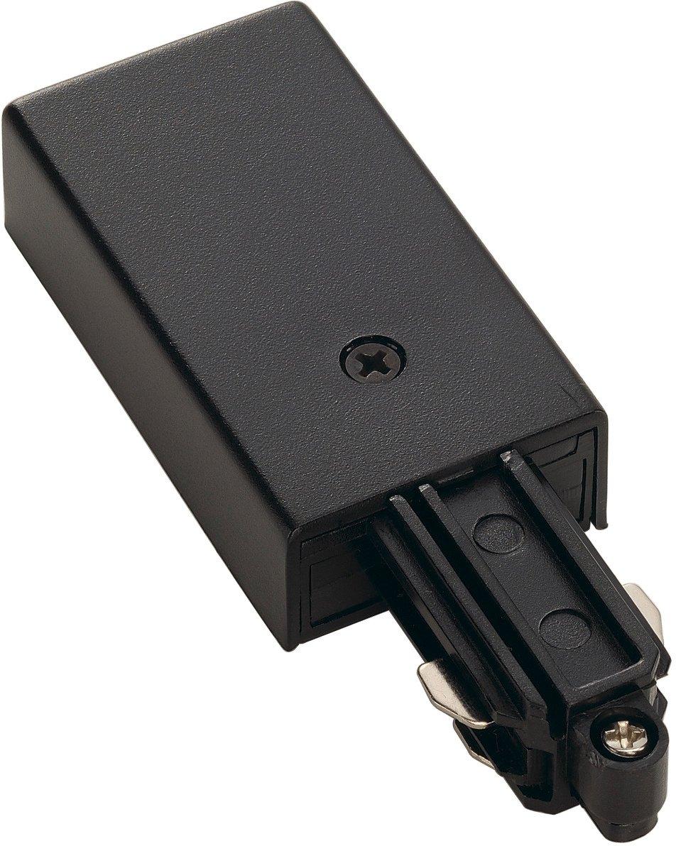 EINSPEISER für Hochvolt 1Phasen-Aufbauschiene schwarz Erde links