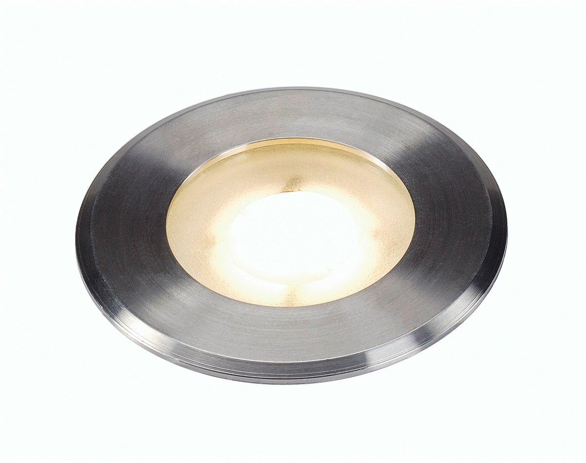 DASAR FLAT 80 Bodeneinbauleuchte LED 3000K IP67 rund edelstahl gebürstet 3,5W