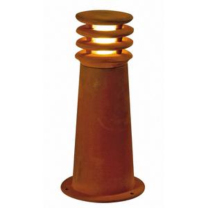 RUSTY 40 Standleuchte TC-DSE IP55 rund stahl gerostet Ø/H 19/40 cm max.11W