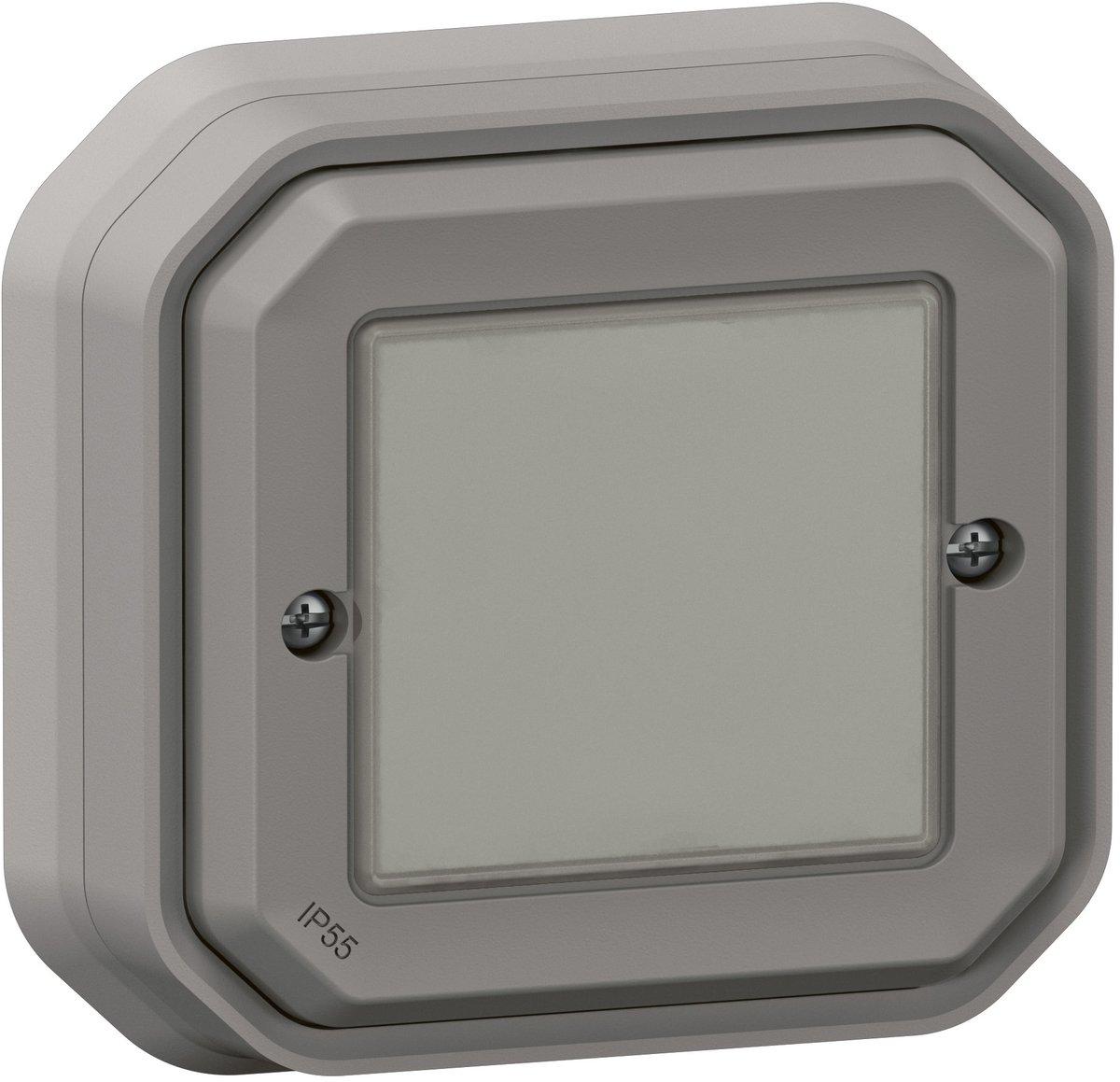 Plexo with Netatmo Wandsender Licht 1-fach IP 55 Grau