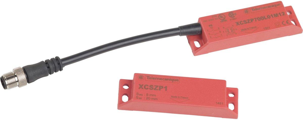 XCSDMP Cod. Magn.-Si.schalter 2Ö+1S 1Ö gest. schalt. M12 0,15m Kabel