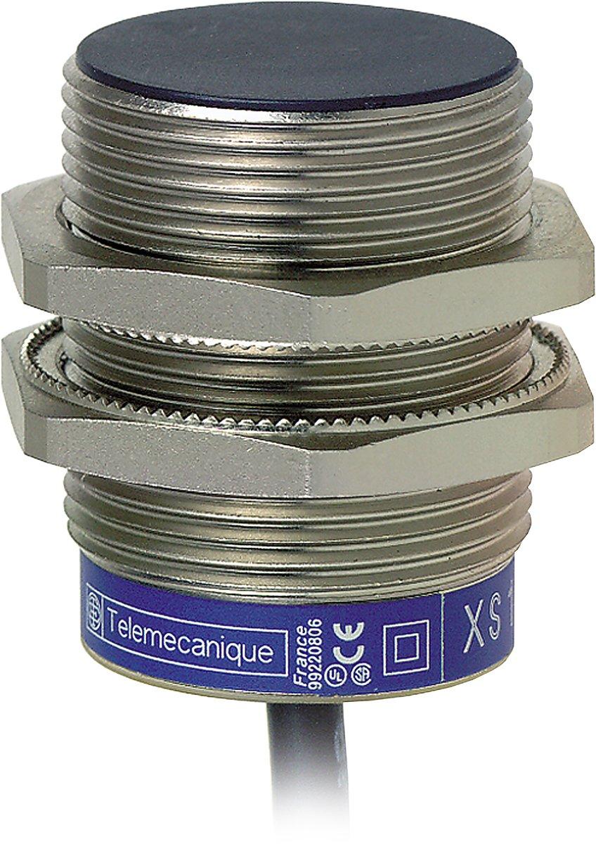 XS1-Indu. Näherungsschalter M30 L43 mm Messing Sn 20 mm 12-24 V DC 5 m Kabel