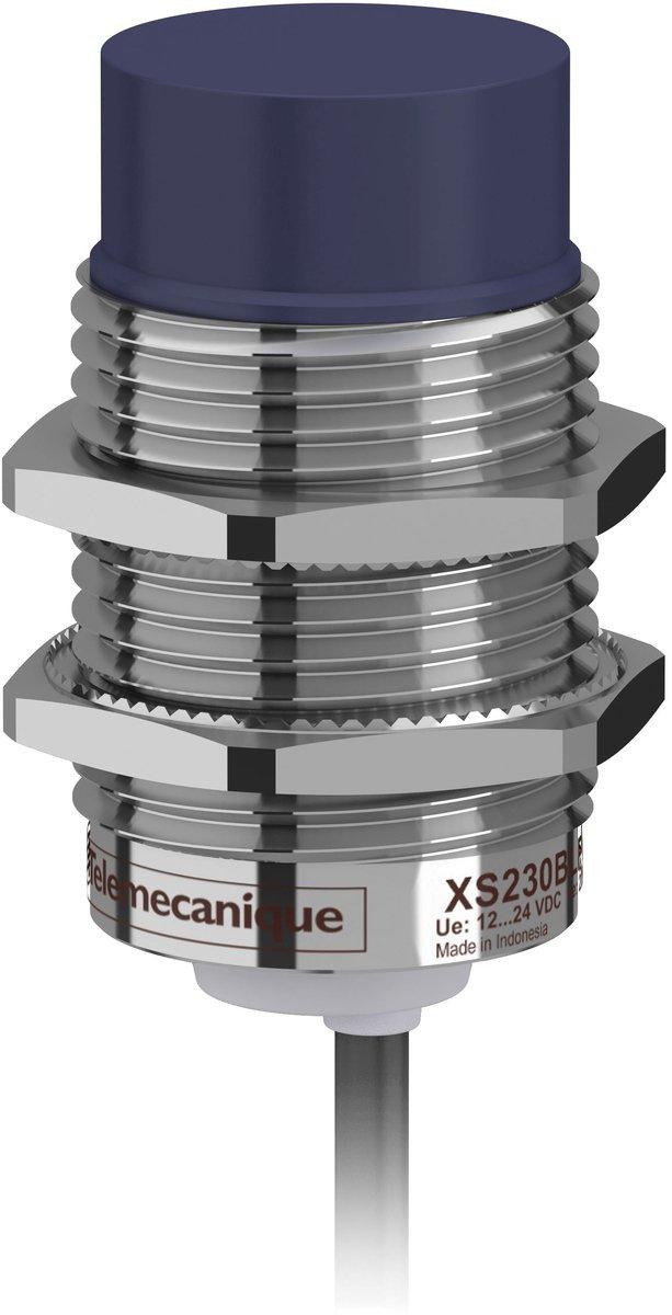 XS2-Indu. Näherungsschalter M30 L51 mm Messing Sn 15 mm 12-24 V DC 2 m Kabel