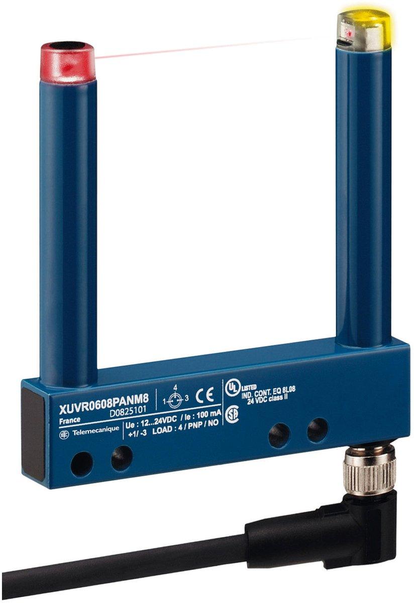 XUV-Optoe. Sensor Gabel-Lichtschranke 80x60mm 12-24 V DC M8