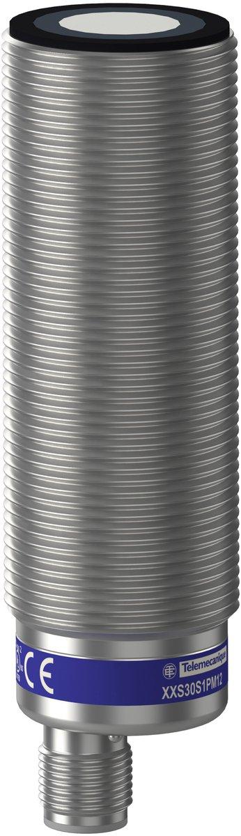 M30-Ultraschallsensor mit Edelstahlgehäuse 316L SN=1M PNP M12