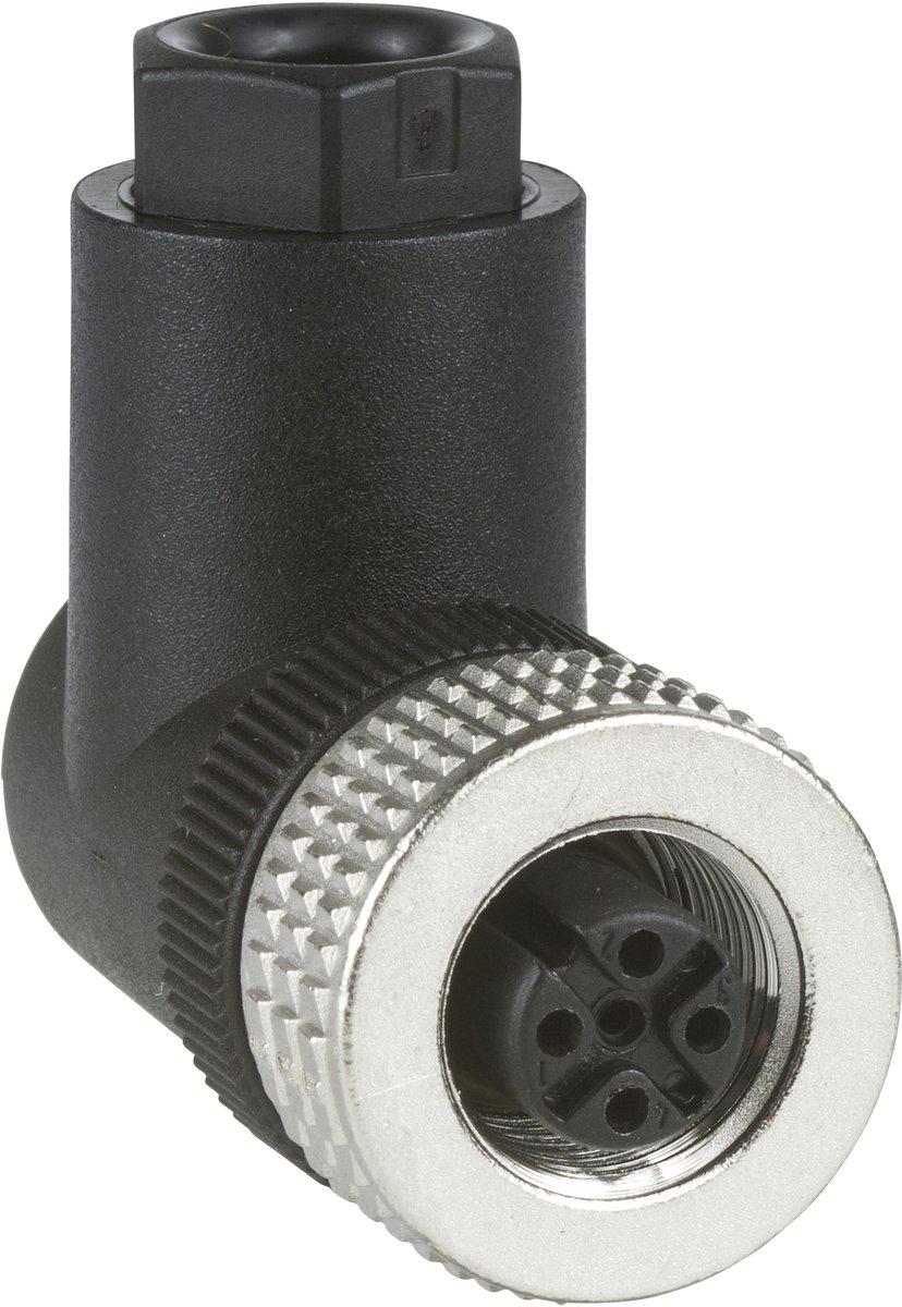 Buchse M12 4-polig abgewinkelt Kabelverschraubung Pg 7