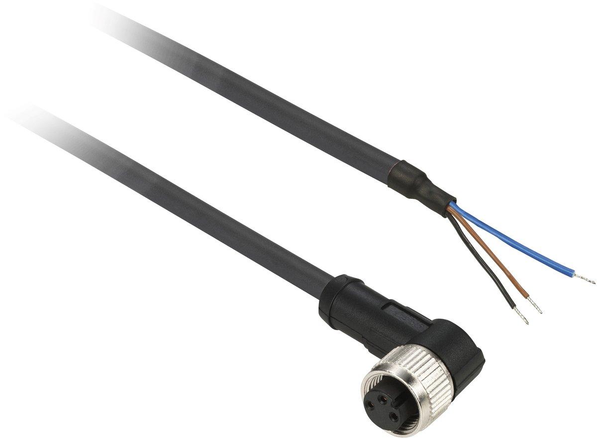 XZ-Vorverdrahtete Buchsen abgewinkelt M8 3-polig PUR 2m Kabel