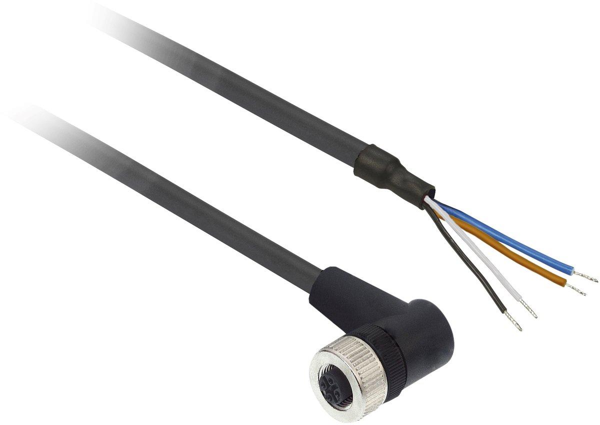 XZ-Vorverdrahtete Buchsen abgewinkelt M12 4-polig PUR 5m Kabel