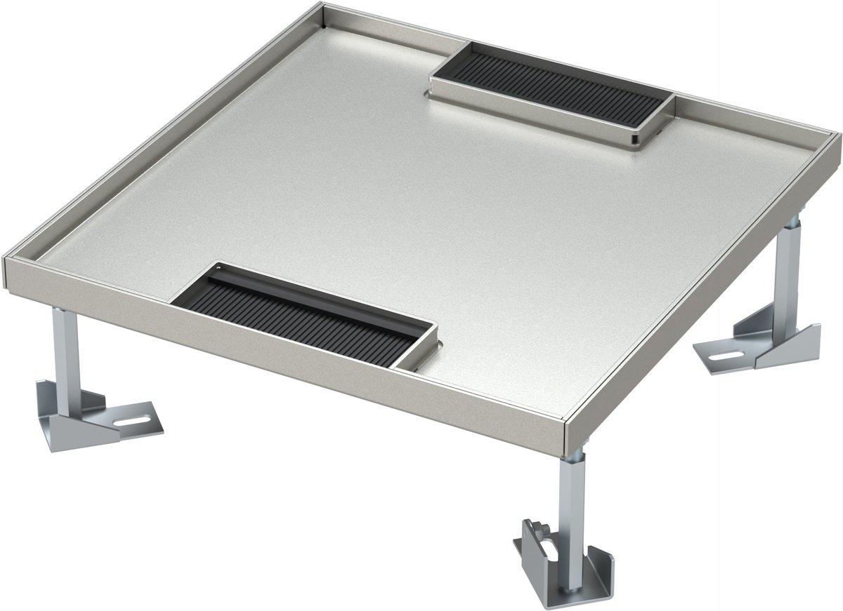 Bodendose für Doppelboden mit Deckel 2x7M