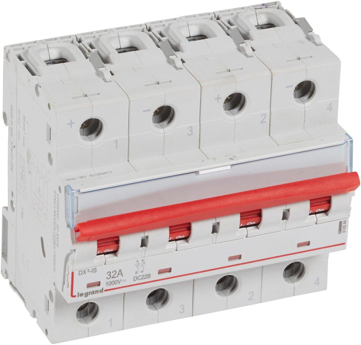 DX3 Lasttrennschalter 2P 32A 1000V DC 6 Module