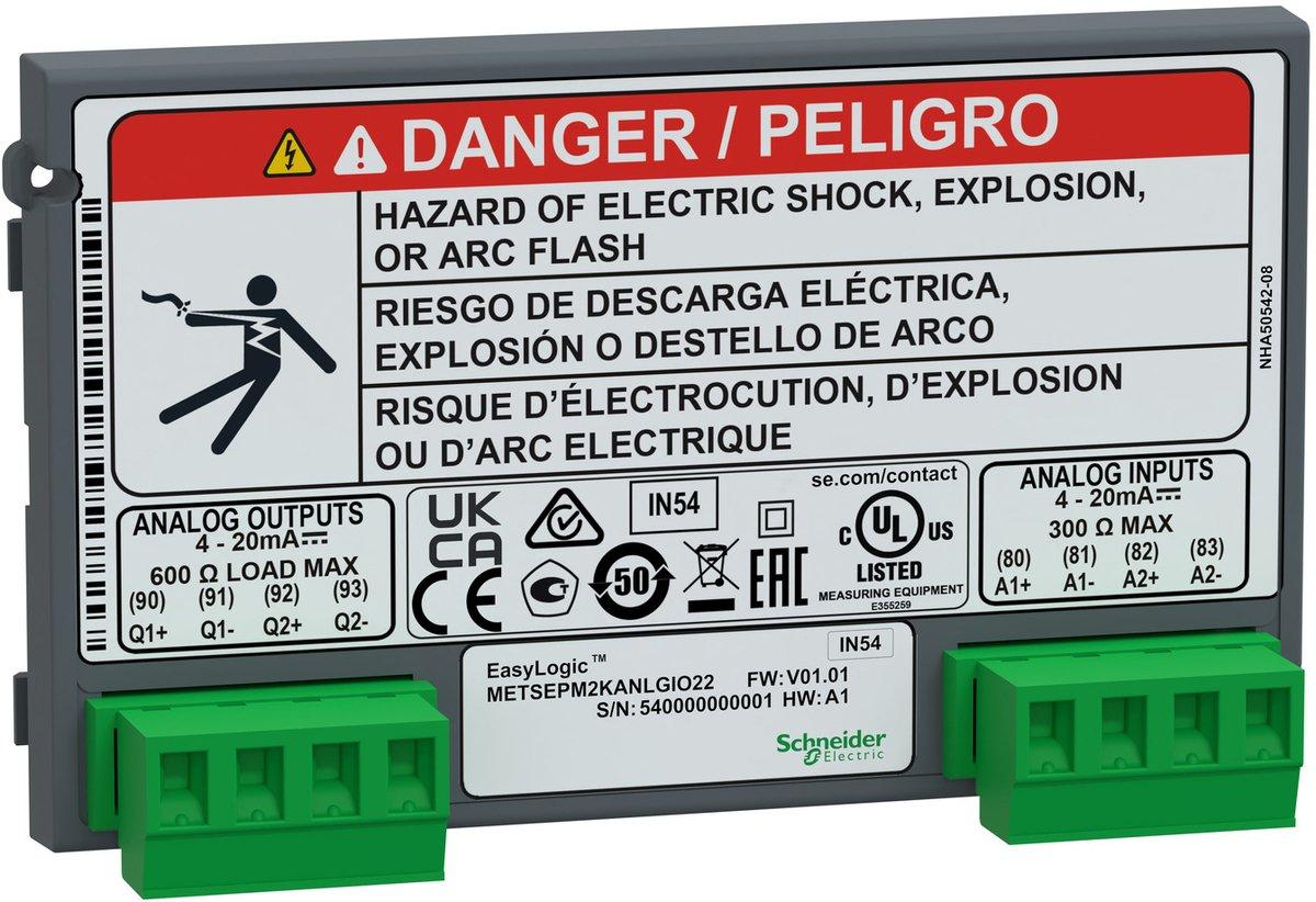 EasyLogic PM2X30 E/A-Modul Analog 2 Eingänge + 2 Ausgänge