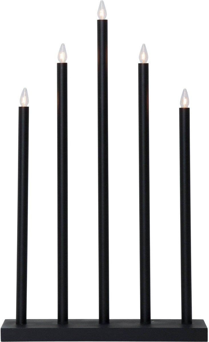 HOLY Kerzenständer inklusive 5x3W E10 Holz Stahl Kunststoff Schwarz weiß
