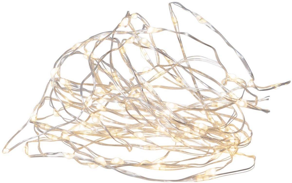 DEW DROP LED-Lichterkette 100 L5000mm Silber Transparent