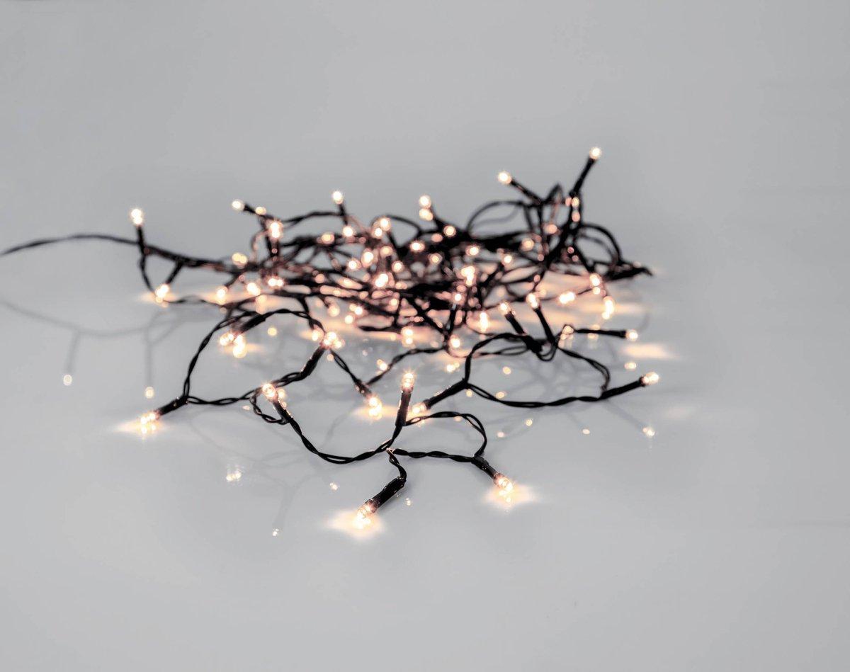 CRISPY ICE WHITE LED-Lichterkette 80 L-5600 Schwarz