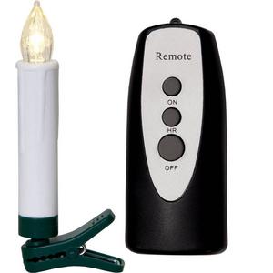 FLAMME Set 10xLED-Baumkerze weiß Grün mit Fb