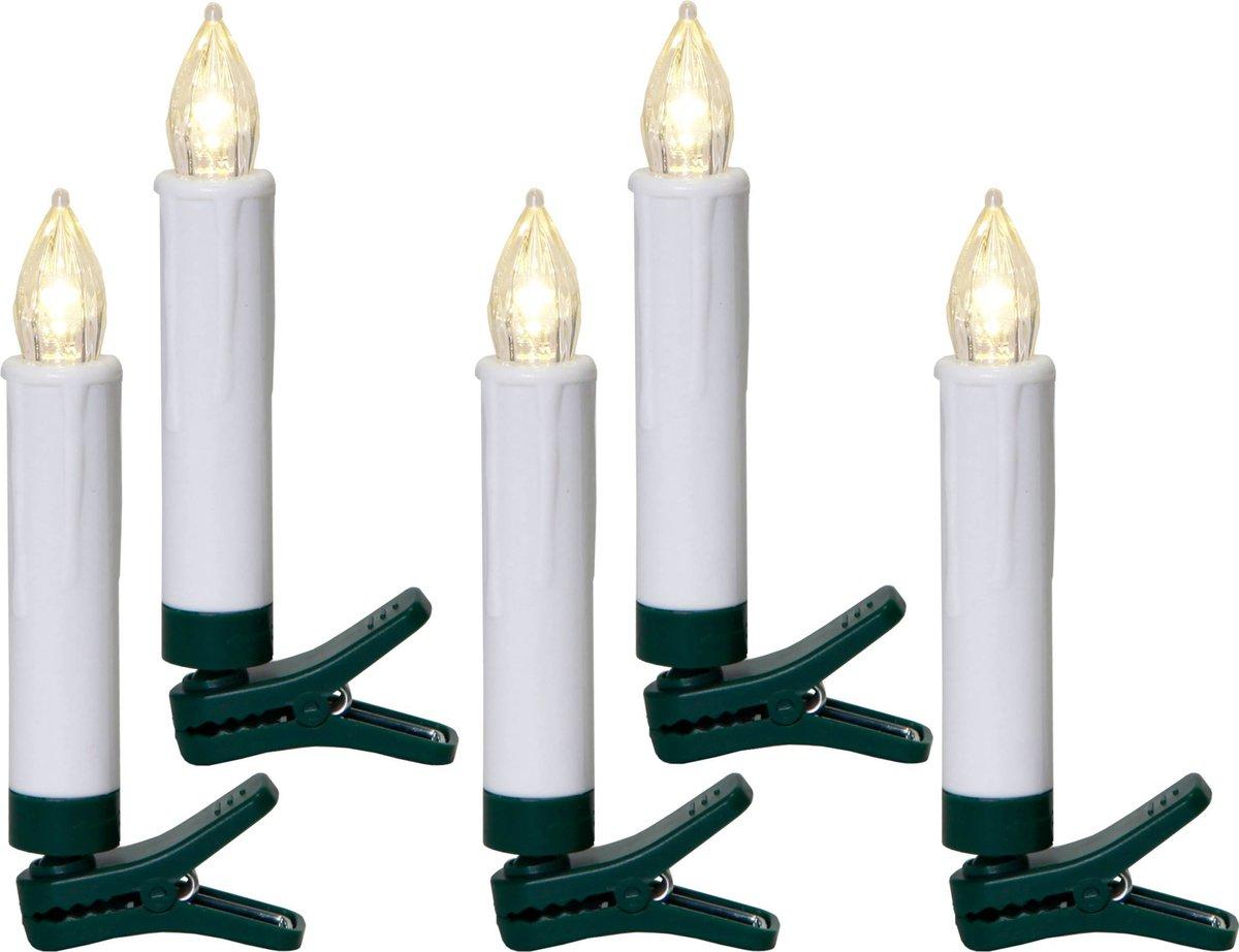BAUMKERZE Set 5xLED-Baumkerze weiß Grün