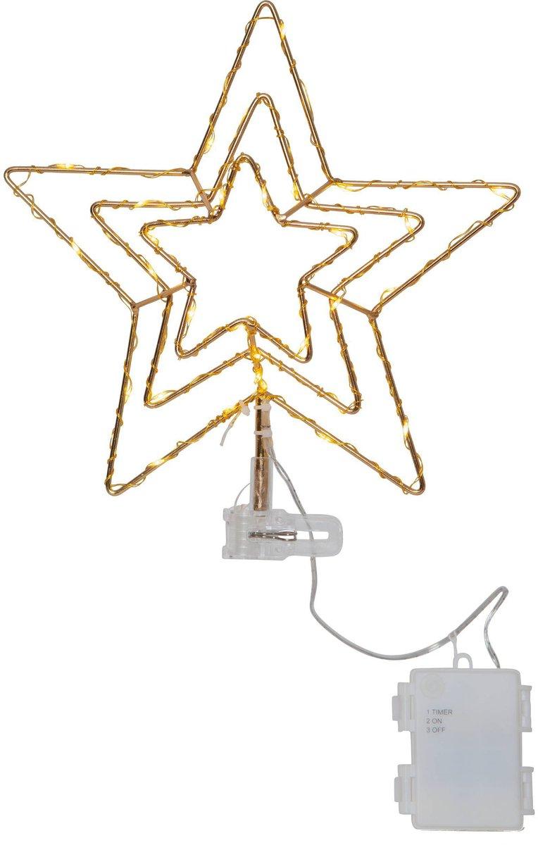 TOPSY LED-Aufsatz Stern 30 Messing Transparent