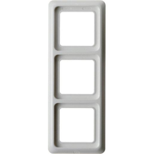 Abdeckrahmen 3-fach mit Dichtung wg Up IP44 - polarweiß/ glänzend