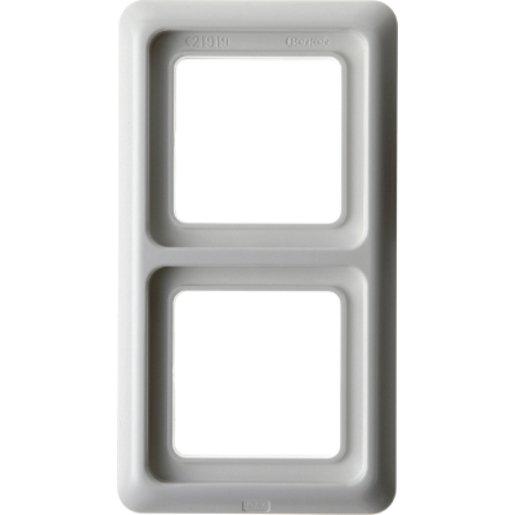 Abdeckrahmen 2-fach mit Dichtung wg Up IP44 - polarweiß/ glänzend