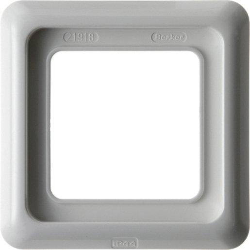 Abdeckrahmen 1-fach mit Dichtung wg Up IP44 - polarweiß/ glänzend