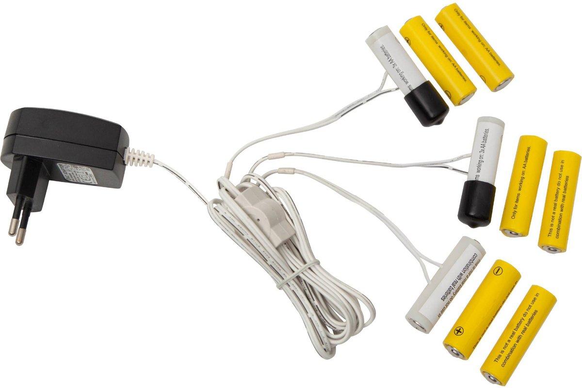 Kabel mit Stecker 3 Ausgänge mit 3xaa Batte