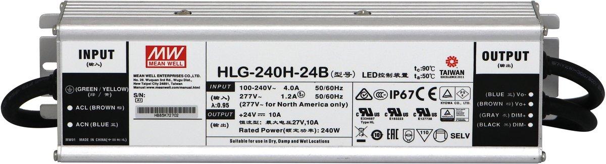 Schaltnetzteil IP67 24VDC 240W dimmbar