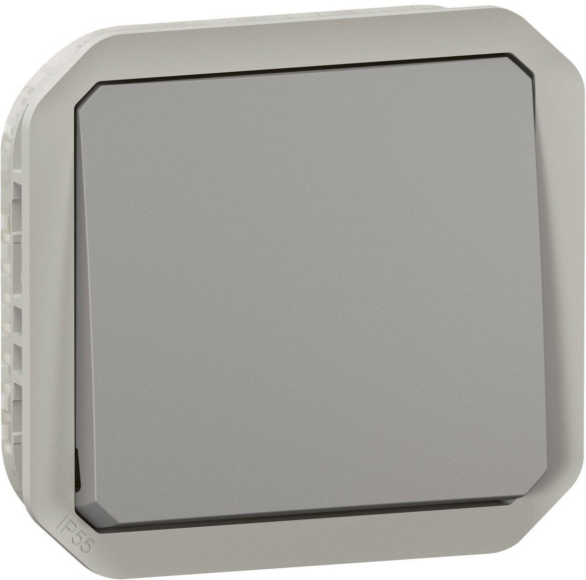 Plexo New Einsatz Wechselschalter 10 AX Steckklemmen (SL) IP55 IK08 Grau