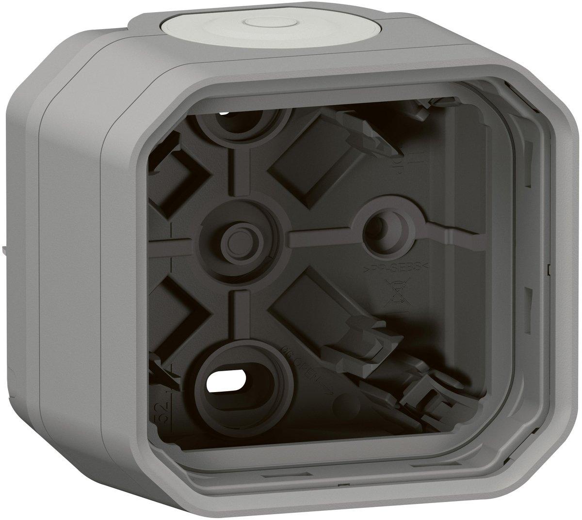 Plexo New 1-fach Gehäuse Grau