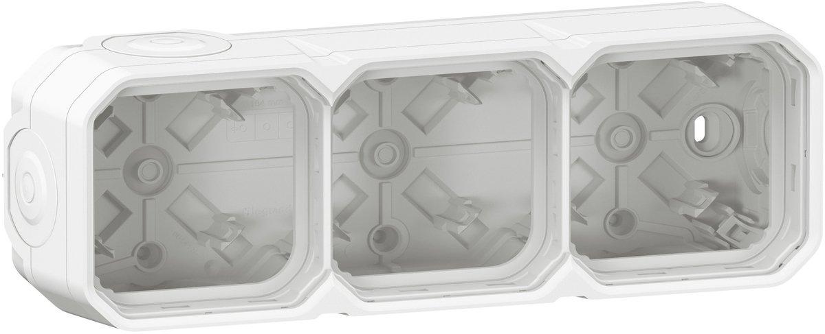 Plexo New 3-fach Gehäuse horizontal und vertikal Ultraweiß