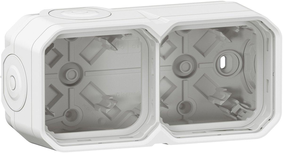 Plexo New 2-fach Gehäuse horizontal und vertikal Ultraweiß