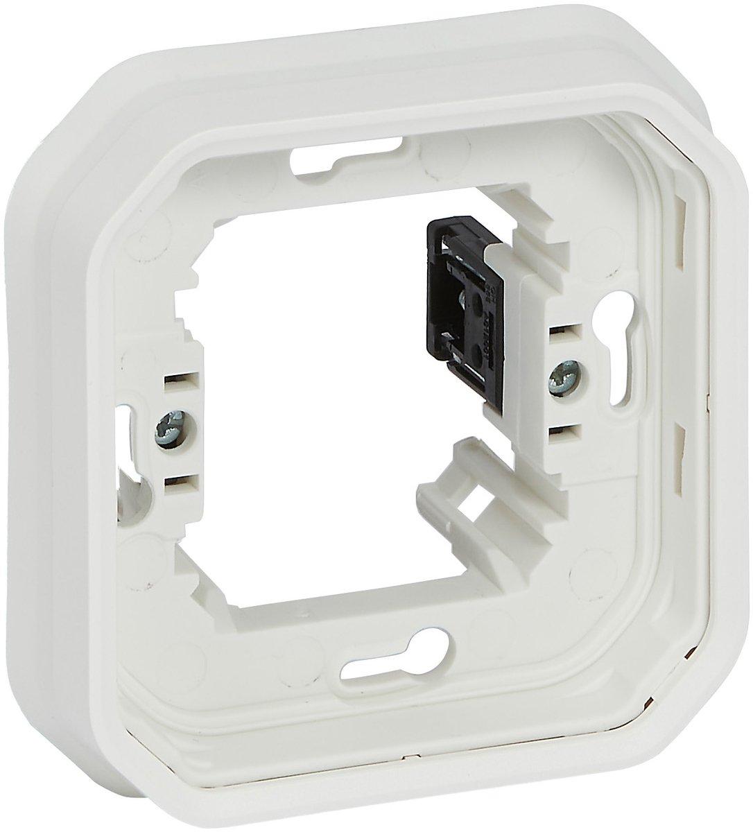 Plexo New Feuchtraum-Unterputz 1-fach Tragring mit Krallen Ultraweiß