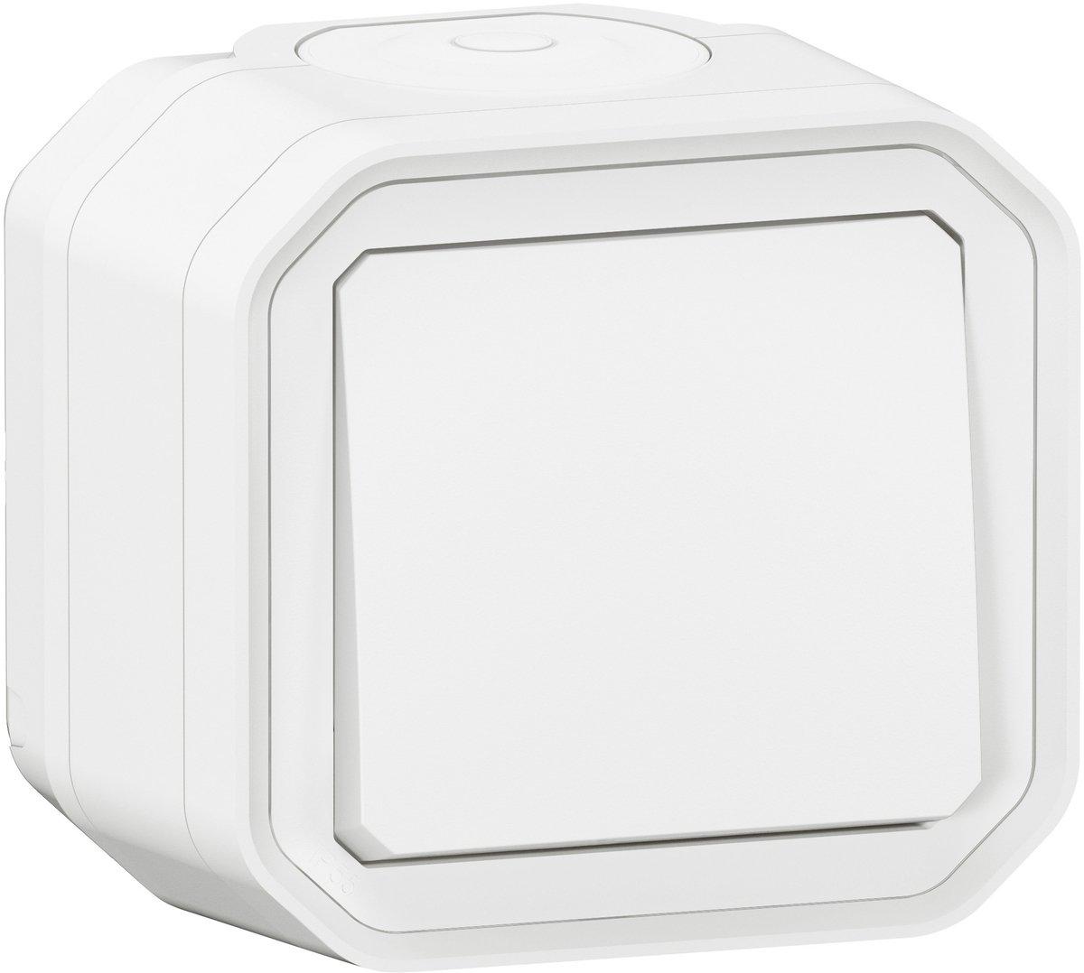 Plexo New Feuchtraum-Aufputz Wechselschalter 10 AX Steckklemmen (SL) Ultraweiß